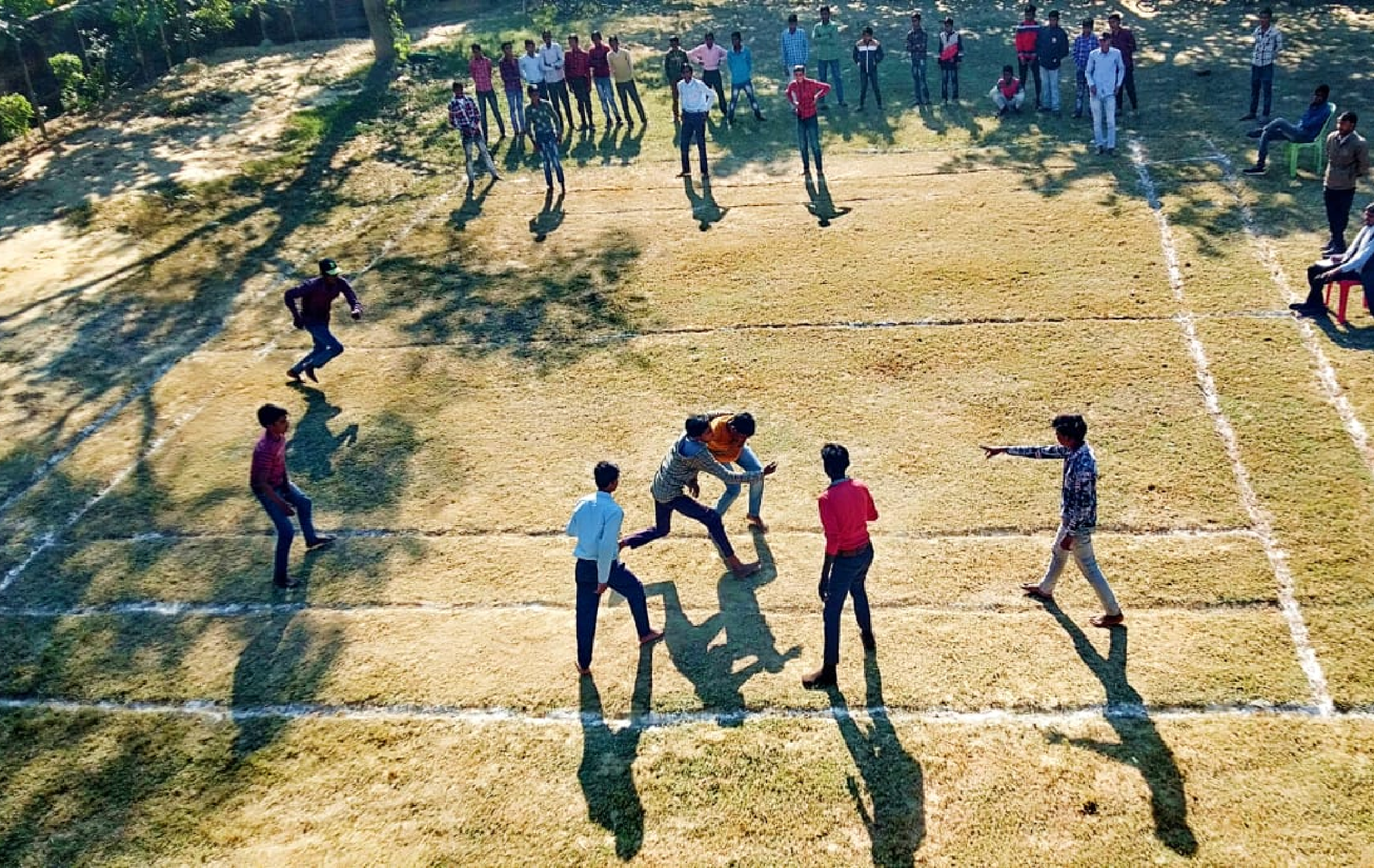 Students performing experiments in science lab